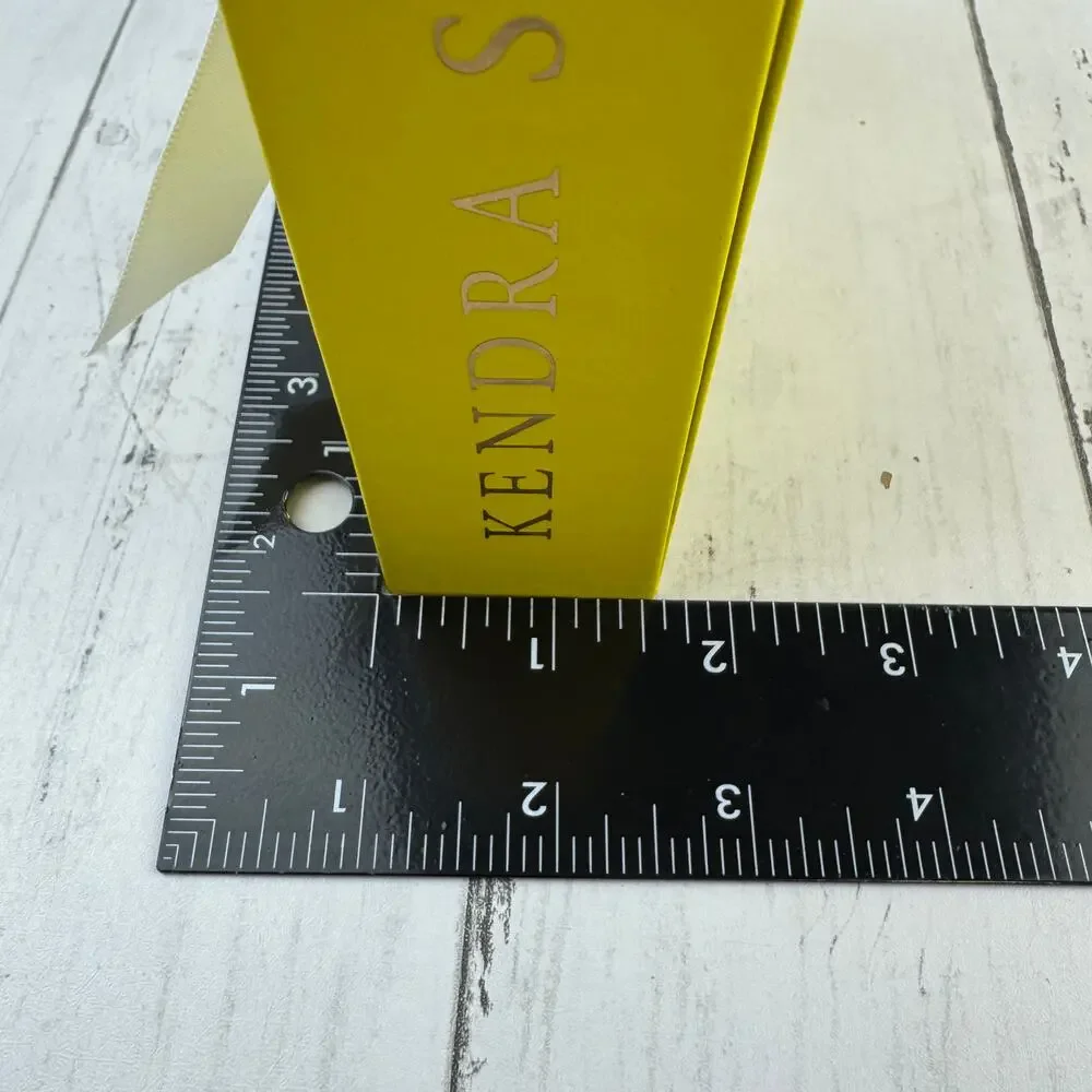 Kendra Scott Yellow Gift Box with Bow and Jewelry Dust Bag Present